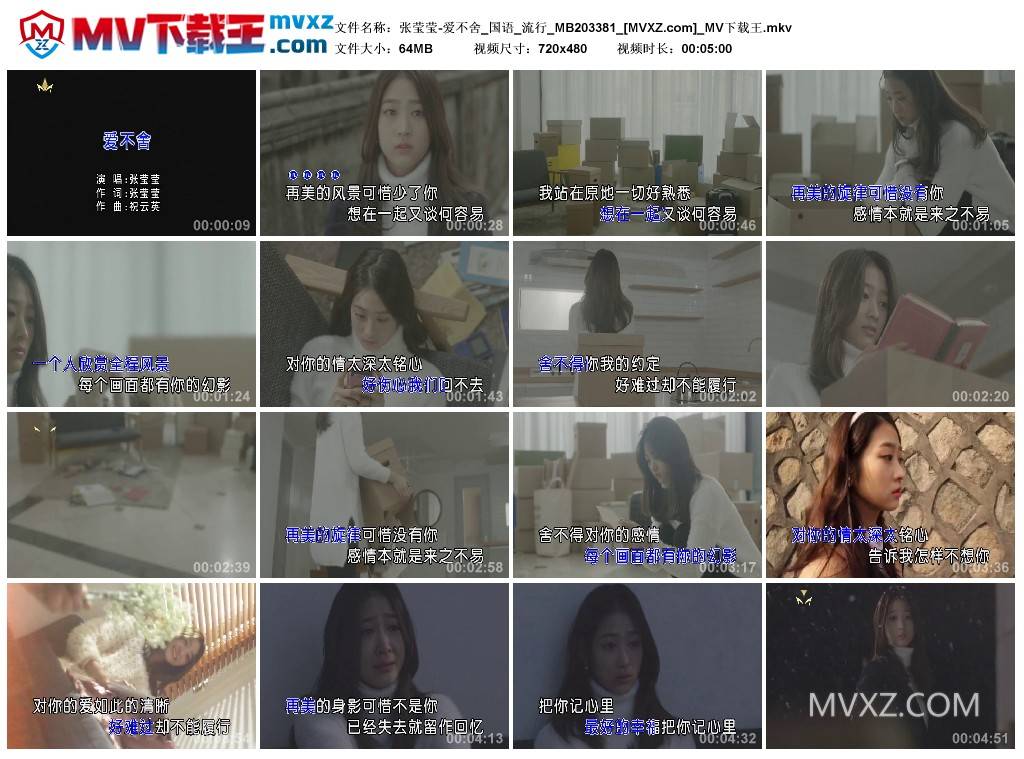 张莹莹-爱不舍_国语_流行_MB203381